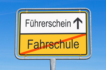 Obraz premium Fahrschule und Führerschein