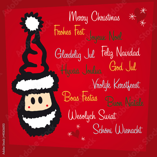 &quot;Merry Christmas Multi Language&quot; Stock image and royalty-free vector