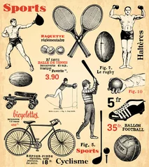 Wallpaper murals Vintage Poster Sports