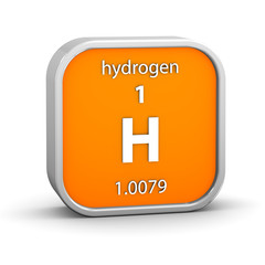 Fototapeta premium Hydrogen material sign