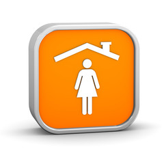 Woman insurance sign