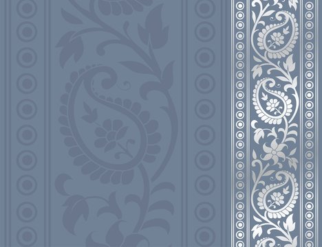 paisley floral pattern , wedding template design, India