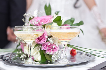 Champagne on wedding