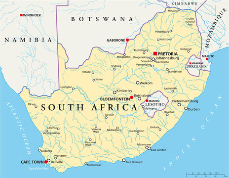 South Africa map (Südafrika Landkarte)