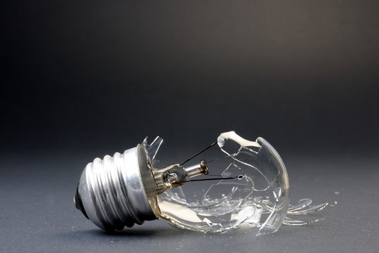 recyclable glass bulb broken