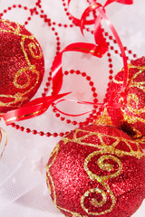 Red Christmas balls