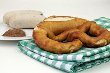 Weißwurst mit Brezel