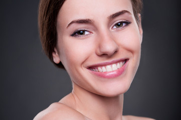 female looking at camera and smiling