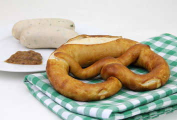Weißwurst mit Brezel