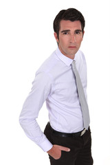 Fototapeta premium A worried businessman
