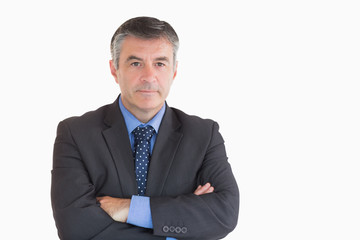 Businessman looking serious