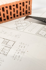 Bauplan eines Eigenheims