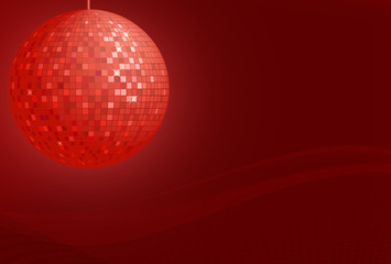 Red disco ball