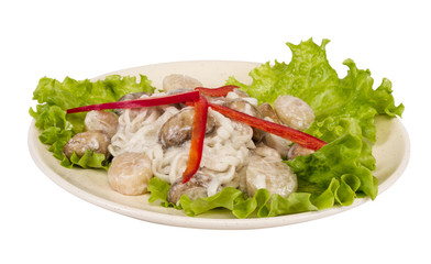 Popular Japanese Dish, with scallops and mushrooms