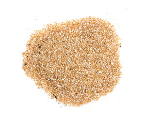 Pearl barley heap isolated on white