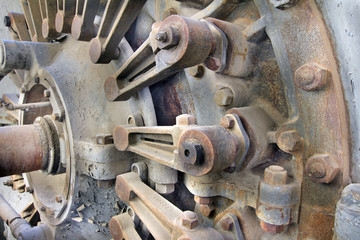 Old Hydroelectric Power Plant Turbine Closeup