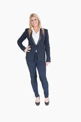 Smiling businesswoman posing
