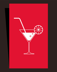 Cocktail menu. Card design