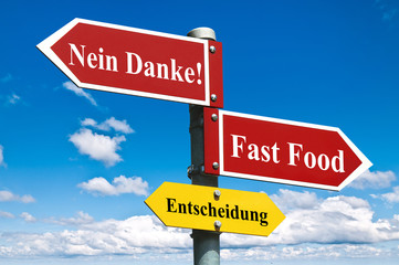 Fototapeta premium Fast Food? Nein Danke!