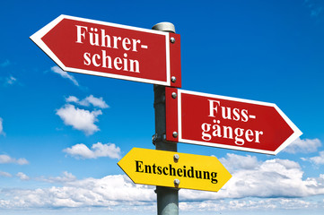 Führerschein oder Fussgänger?