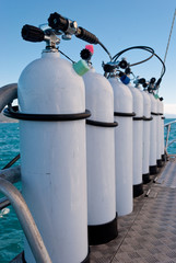 Oxigen tanks for scuba diving