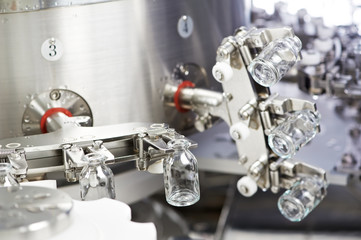 pharmacy medicine glassware at washing