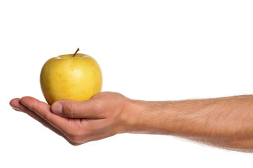 Hand with apple