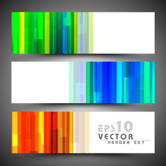 Naklejka premium Website header or banner set. EPS 10.