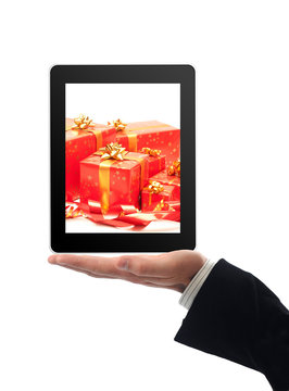 Tablette tactile remplies de cadeaux 
