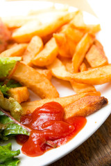 Golden French fries