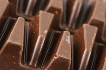 Dark chocolate close-up