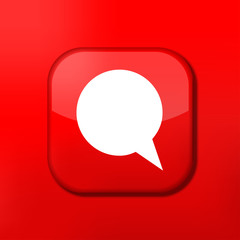 Vector red Bubble speech icon. Eps10. Easy to edit