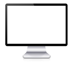 Vector computer display or tv isolated on white 