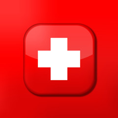 Obraz premium Vector red cross icon. Eps10. Easy to edit