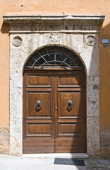 Wooden door. Narni. Umbria. Italy.