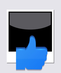 Vector photo like on gray background. Eps10