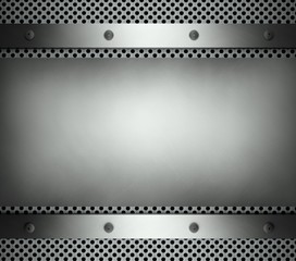 Steel template with copy space metal background