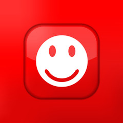 Fototapeta premium Vector red smile icon. Eps10. Easy to edit