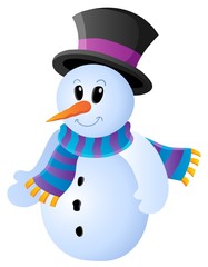 Winter snowman theme image 1
