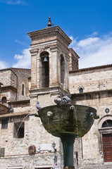 Monumental fountain. Narni. Umbria. Italy.