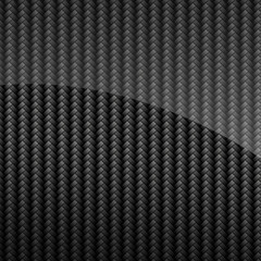 Black glossy carbon fiber backround or texture