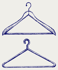 Clothes hangers. Doodle style