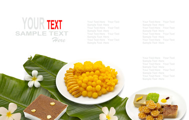 Thai dessert ,thai sweets ,made of bean ,coconut milk and egg