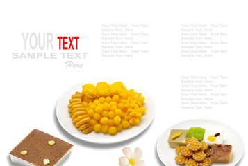 Thai dessert ,thai sweets ,made of bean ,coconut milk and egg