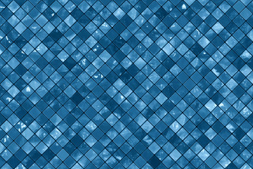 Blue wall tiles background