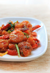 Chilli prawns