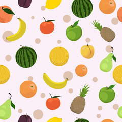seamless pattern with fruits