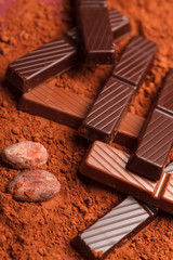 chocolate with cocoa beans