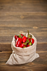 Chili peppers in bag