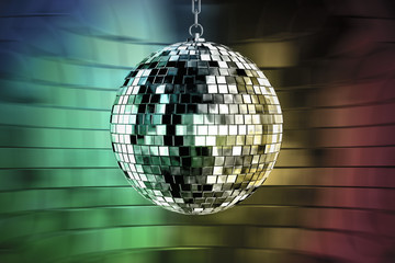 disco ball with lights - retro party background